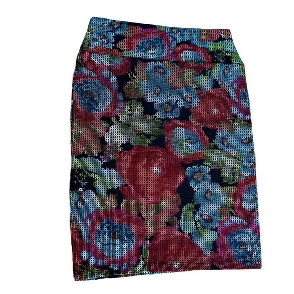 LuLaRoe Cassie Pencil Skirt Floral Size Small - Picture 1 of 6